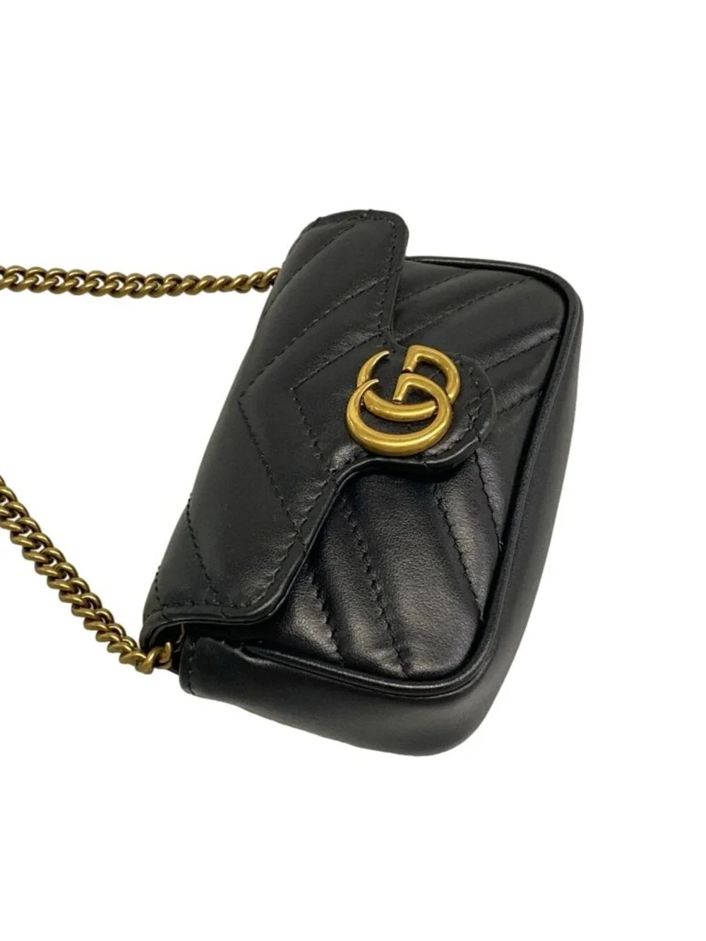 Gucci Handbag GG Marmont Black Leather